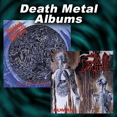 Album covers Altars Of Madness by Morbid Angel and Human by Death