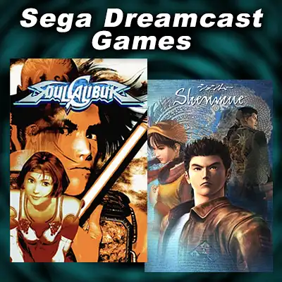 Images from dreamcast games "Soul Calibur" and "Shenmue"
