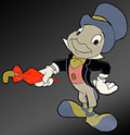 Jiminy cricket animated movie character