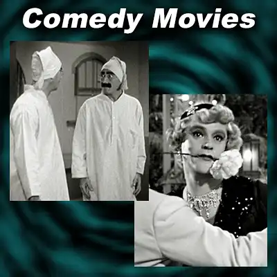 Scenes from comedy movies Duck Soup and Some Like It Hot