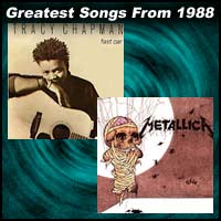 record cover art for Fast Car by Tracy Chapman and One by Metallica