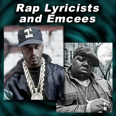Rap lyricists Rakim and The Notorious B.I.G.