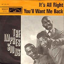 It's Alright by the Impressions 7inch single sleeve