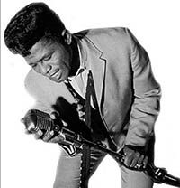 James Brown leaning in