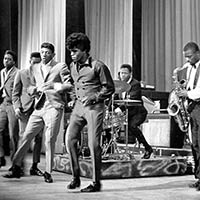 James Brown on stage with the Famous Flames