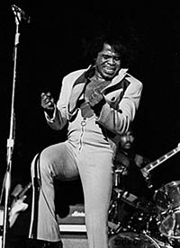 James Brown on stage feeling the music