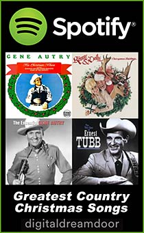 Spotify Greatest Country Christmas Songs playlist link image