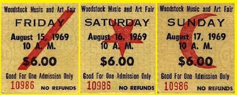 woodstock 1969 tickets