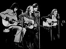 Crosby, Stills, Nash, and Young at woodstock 1969