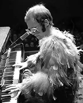 Rock music pianist Elton John