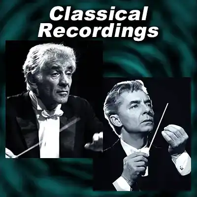 conductors Leonard Bernstein and Herbert Von Karajan