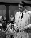 Scene from the movie To Kill A Mockingbird with Gregory Peck