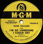 I'm So Lonesome I Could Cry - record lable