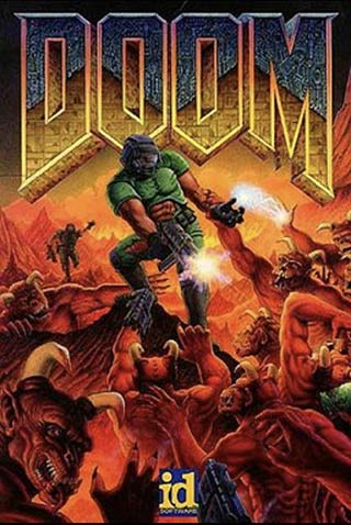 Doom video game box cover