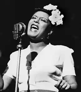 jazz singer Billie Holiday