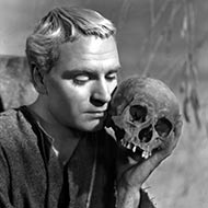 scene from Hamlet with Laurence Olivier