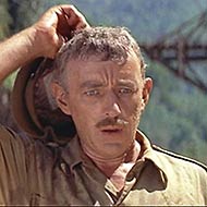 scene from The Bridge on the River Kwai with Alec Guinness
