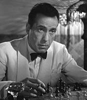 Actor Humphrey Bogart in the movie Casablanca