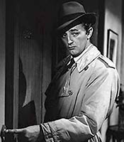 Actor Robert Mitchum in the movie Out of the Past