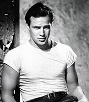 Actor Marlon Brando in the movie A Streetcar Named Desire