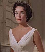 Actor Elizabeth Taylor in the movie Cat on a Hot Tin Roof