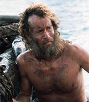 Actor Tom Hanks in the movie Cast Away