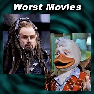 Scenes from movies Battlefield Earth and Howard The Duck