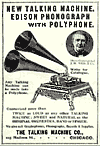 Edison phonograph newspaper advertisement