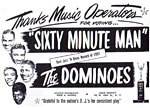 Dominoes - Sixty Minute Man - printed item