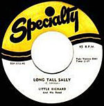 Long Tall Sally by Little Richard vinyl disc lable
