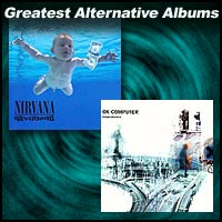 album covers Nevermind and OK Computer