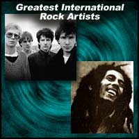 Ireland rock band U2 and Jamaica singer Bob Marley