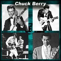 Four pictures of Chuck Berry