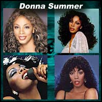 Four pictures of Donna Summer