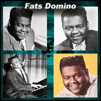 Four pictures of Fats Domino