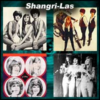 Four pictures of the music group Shangri-Las