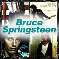 Four Bruce Springsteen album covers