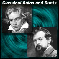 Classical composers Ludwig van Beethoven and Claude Debussy