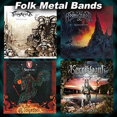 four folk metal album covers