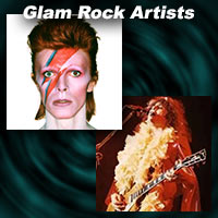 glam-rock artists David Bowie and T-Rex