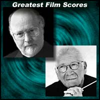 Film score composers John Williams and Jerry Goldsmith
