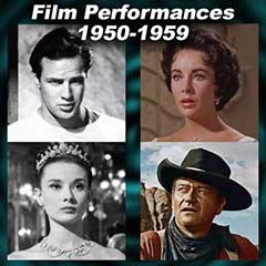 Movie acting performances for each year 1950-1959