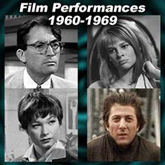 Movie acting performances for each year 1960-1969