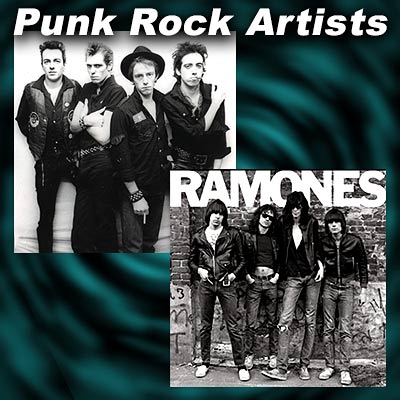 Punk bands The Clash, The Ramones