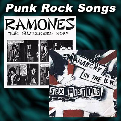 Ramones and Sex Pistols album covers