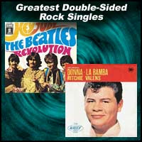 La Bamba and Hey Jude single record sleeves