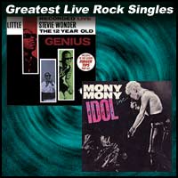 record sleeves Fingertips Part Two by Stevie Wonder and Billy Idols Mony Mony