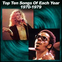 Rock singers Robert Plant and Stevie Wonder