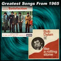 record cover art for (I Can't Get No) Satisfaction by Rolling Stones and Like A Rolling Stone by Bob Dylan