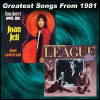 record cover art for I Love Rock 'n' Roll by Joan Jett & The Blackhearts and Don't You Want Me? by Human League